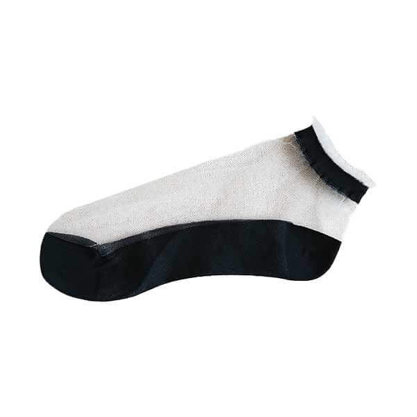 蕾絲花邊襪︱時尚 典雅 輕薄 透膚 水晶襪 短襪 黑色