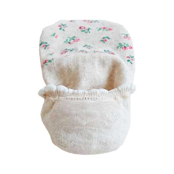 隱形襪推薦︱清新小花 花邊襪口 精梳棉 柔軟 舒適 淺褐