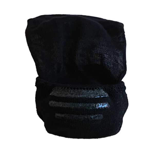 不脫落隱形襪︱小雛菊 精梳棉 純棉 透氣 吸汗 舒適 透膚 水晶襪 黑色