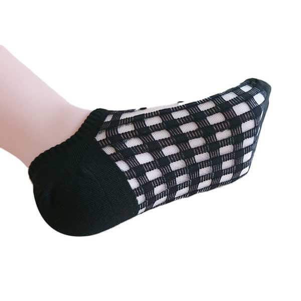 透明襪︱時尚 點點 格紋 透膚 水晶襪 船襪 黑色