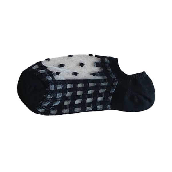 透明襪︱時尚 點點 格紋 透膚 水晶襪 船襪 黑色